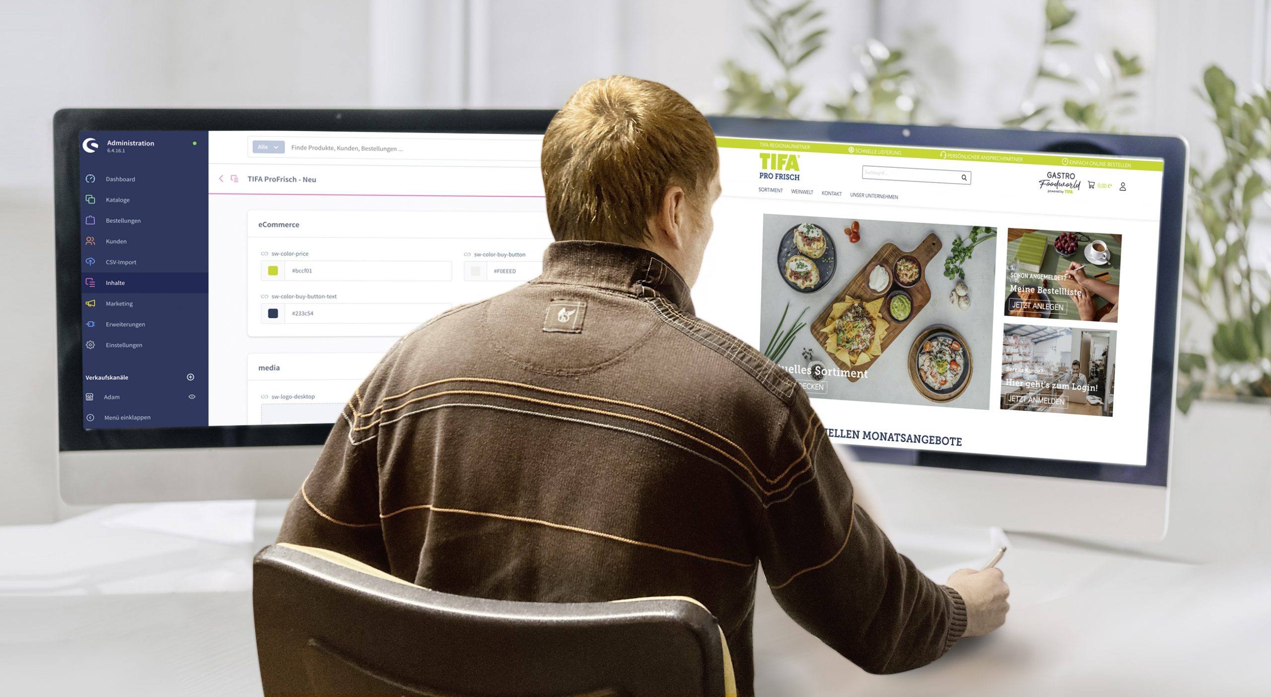 Shopware 6 Backend Content-Manager und Webshop-Vorschau – Zimmermann Design Wiesbaden